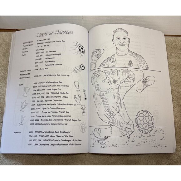 Soccer Coloring Book For Kids Age 8-12 Featuring 50 Soccer Stars - Picture 4 of 4